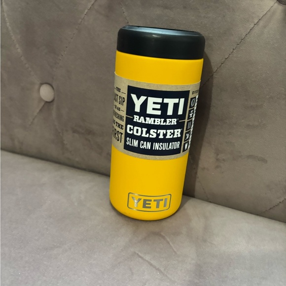 Yeti 20oz yellow slim can coster slim can holder - Picture 1 of 4